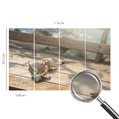 Peel and stick wall mural with a relaxing scenic illustration