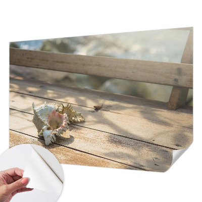 Peel and stick wall mural with a relaxing scenic illustration