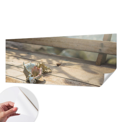 Peel and stick wall mural with a relaxing scenic illustration