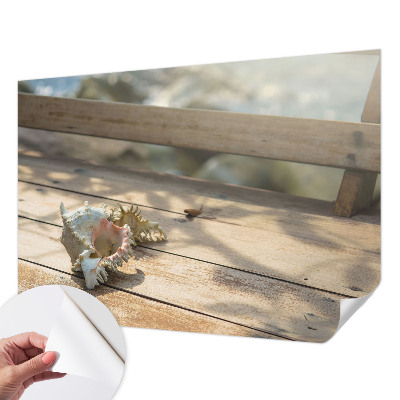 Peel and stick wall mural with a relaxing scenic illustration