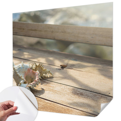 Peel and stick wall mural with a relaxing scenic illustration