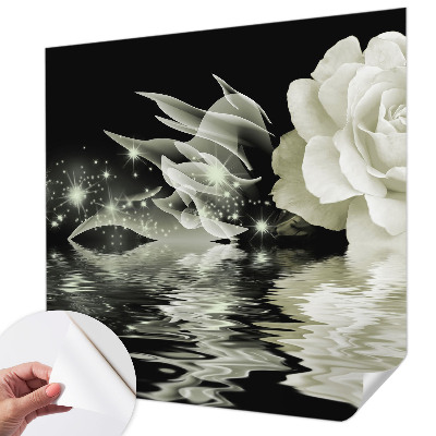 Self-adhesive photo wallpaper with a luminous rose design