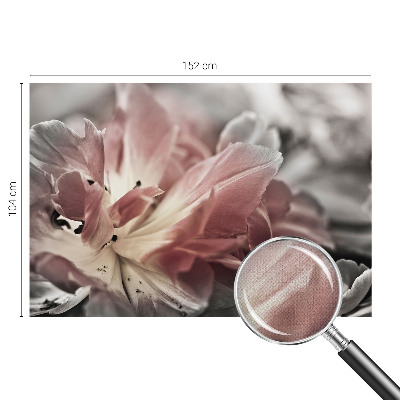 Stick-on wall mural with a pastel floral design