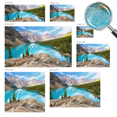 Peel and stick wall mural for living room Blue lake