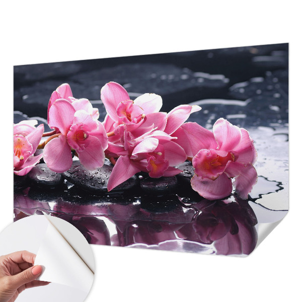Peel and stick wall mural for bedroom with a floral elegance pattern