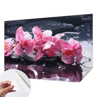 Peel and stick wall mural for bedroom with a floral elegance pattern