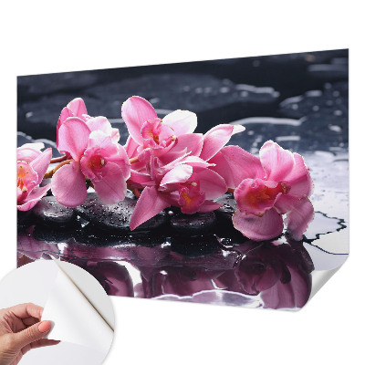 Peel and stick wall mural for bedroom with a floral elegance pattern