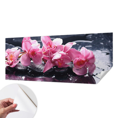 Peel and stick wall mural for bedroom with a floral elegance pattern