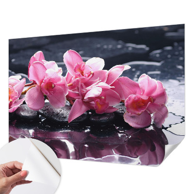 Peel and stick wall mural for bedroom with a floral elegance pattern