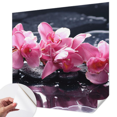 Peel and stick wall mural for bedroom with a floral elegance pattern