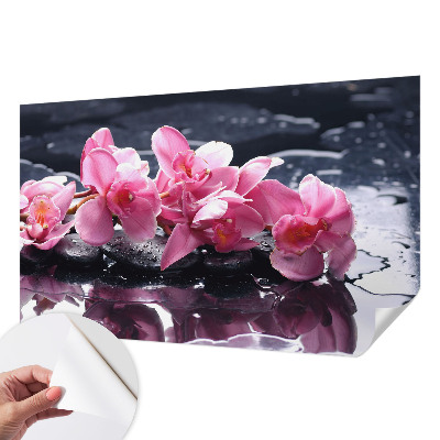 Peel and stick wall mural for bedroom with a floral elegance pattern
