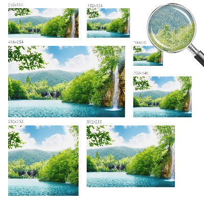 3D photo wallpaper mural featuring a natural waterfall scene