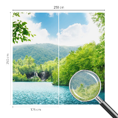 3D photo wallpaper mural featuring a natural waterfall scene
