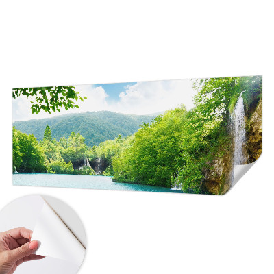 3D photo wallpaper mural featuring a natural waterfall scene