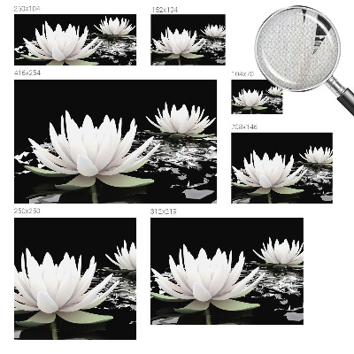 3D wall mural with a water flower design
