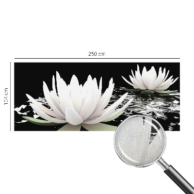 3D wall mural with a water flower design