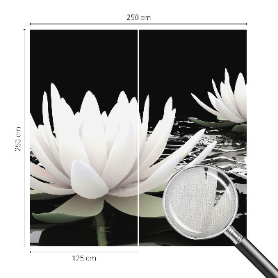 3D wall mural with a water flower design