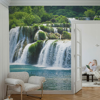 Peel and stick wall mural with a natural harmony design