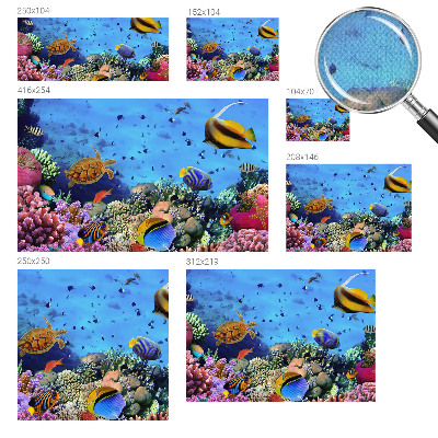 Self-adhesive wall mural Coral reef