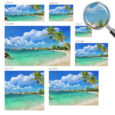 Self-adhesive photo wallpaper with a tropical paradise motif