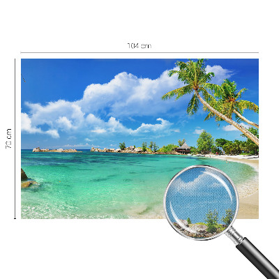 Self-adhesive photo wallpaper with a tropical paradise motif
