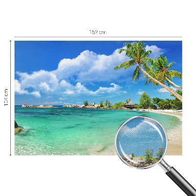 Self-adhesive photo wallpaper with a tropical paradise motif