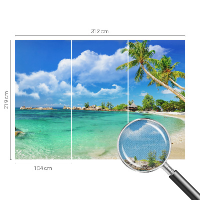 Self-adhesive photo wallpaper with a tropical paradise motif