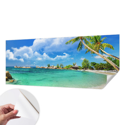 Self-adhesive photo wallpaper with a tropical paradise motif