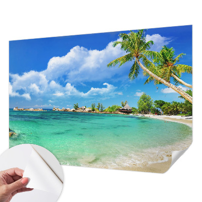 Self-adhesive photo wallpaper with a tropical paradise motif