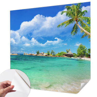 Self-adhesive photo wallpaper with a tropical paradise motif