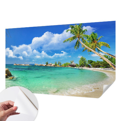Self-adhesive photo wallpaper with a tropical paradise motif