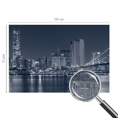 Stick-on wall mural featuring a night city scene