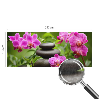 Removable wall mural wallpaper Orchid stones