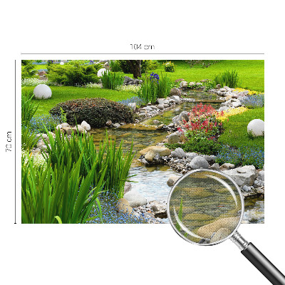 Peel and stick wall mural for bedroom with an idyllic garden design
