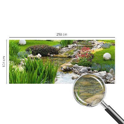 Peel and stick wall mural for bedroom with an idyllic garden design