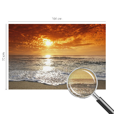 3D photo wallpaper mural with ocean waves motif