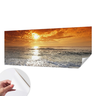 3D photo wallpaper mural with ocean waves motif