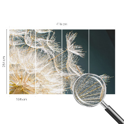 3D wall mural with a dandelion of lightness design