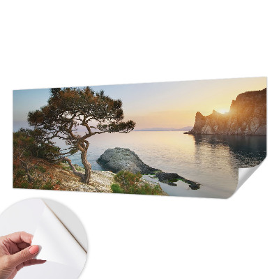Peel and stick wall mural with a peaceful nature scene