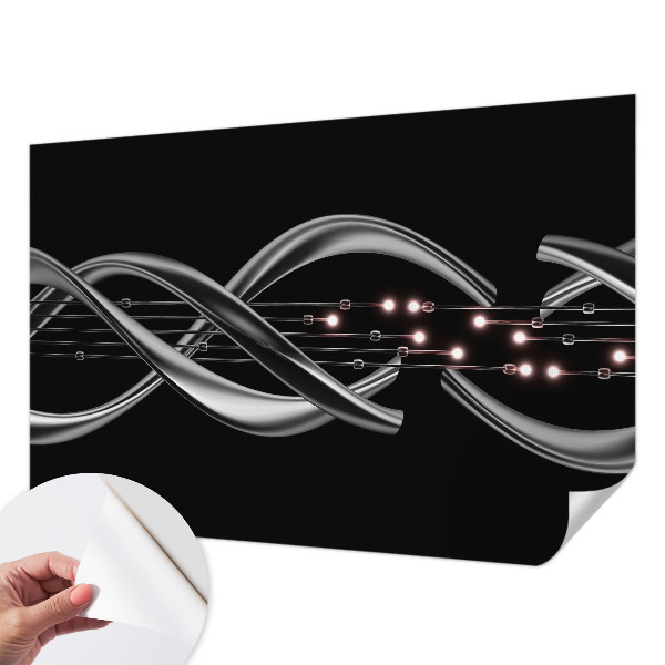Children's wall mural with a braided pattern