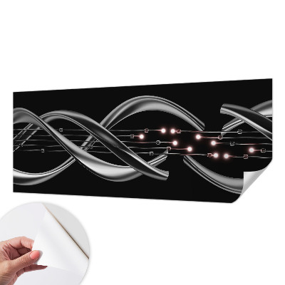 Children's wall mural with a braided pattern