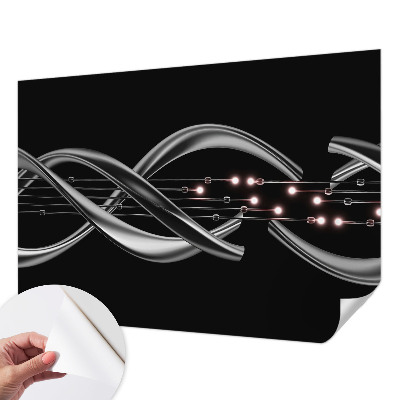 Children's wall mural with a braided pattern