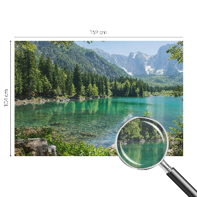 Stick-on wall mural with a green lake motif