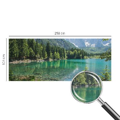 Stick-on wall mural with a green lake motif
