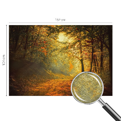 Removable wall mural with an autumn landscape design
