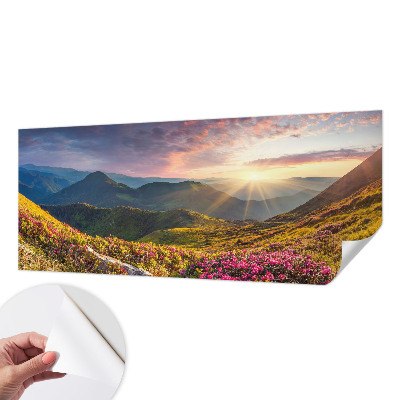 Self-adhesive photo wallpaper with a mountain panorama