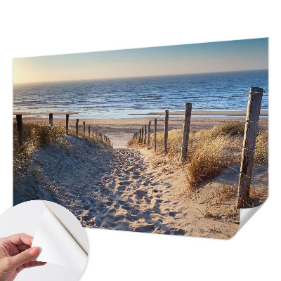 Removable wall mural wallpaper Beach path