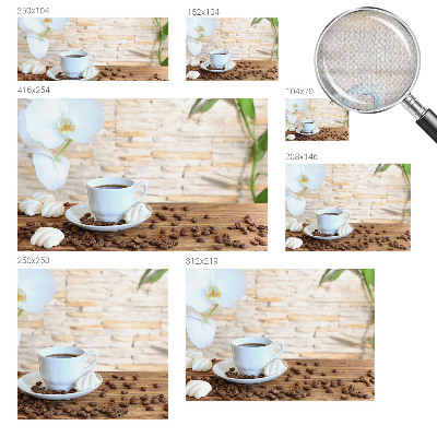 Peel and stick wall mural for living room with a floral relaxation design