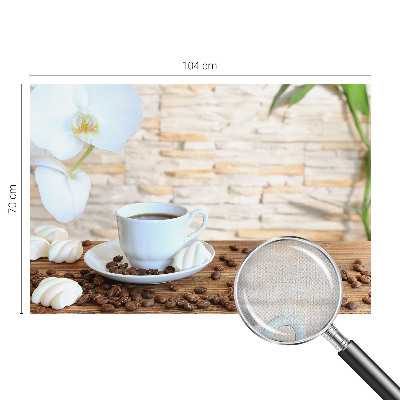 Peel and stick wall mural for living room with a floral relaxation design