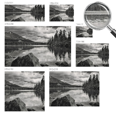 Peel and stick wall mural for kids' room with a mountain panorama design